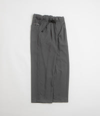 and wander PE Melange Twill Wide Pants - Grey thumbnail