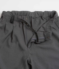 and wander PE Melange Twill Wide Pants - Grey thumbnail