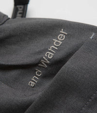 and wander PE Melange Twill Wide Pants - Grey thumbnail