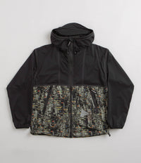 and wander Pertex Printed Wind Jacket - Black thumbnail