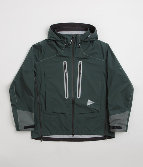 and wander Pertex Shield Rain Jacket - Dark Green