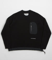 and wander Shetland Wool Sweatshirt - Black thumbnail