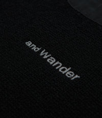 and wander Shetland Wool Sweatshirt - Black thumbnail