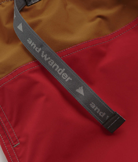 and wander Wave Shorts in Red