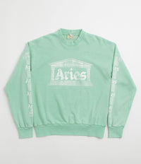 Aries Aged Ancient Column Crewneck Sweatshirt - Aqua thumbnail