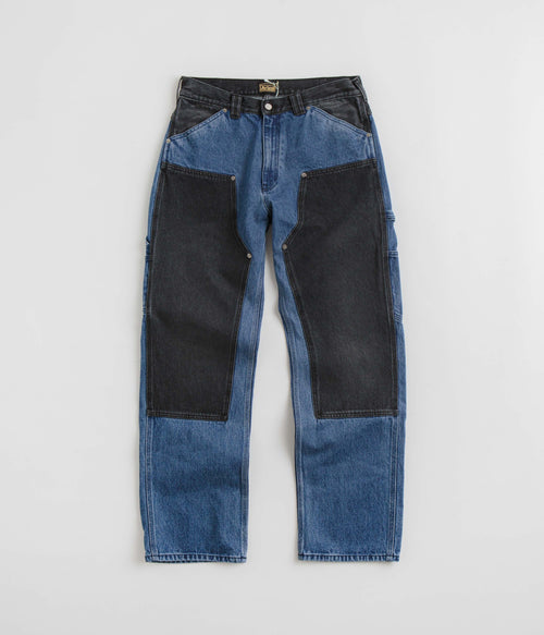 Aries Colourblocked Carpenter Jeans - Black / Blue