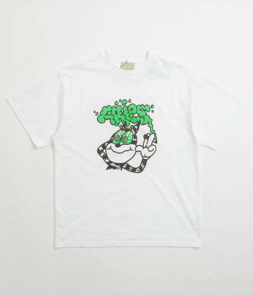 Aries Stoned Cat T-Shirt - White