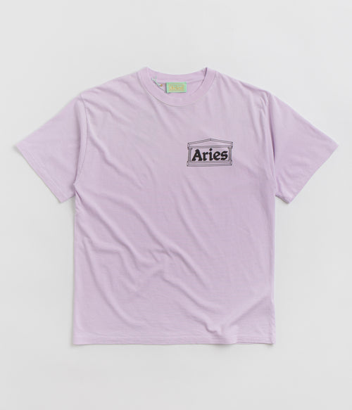 Aries Sunbleached Temple T-Shirt - Purple