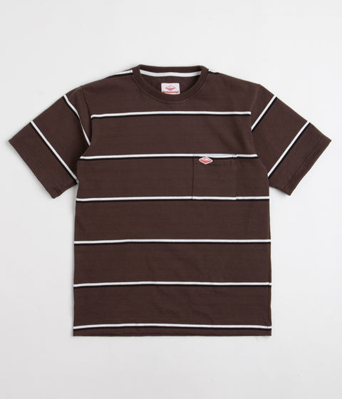 Battenwear Pocket Rugby T-Shirt - Olive Stripe