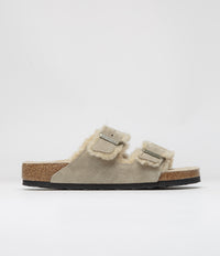 Birkenstock Arizona Shearling Sandals - Taupe thumbnail