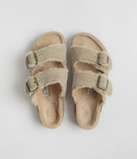 Birkenstock Arizona Shearling Sandals - Taupe thumbnail