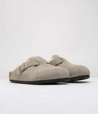 Birkenstock Boston Shearling Sandals - Taupe thumbnail