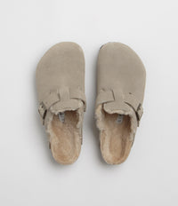 Birkenstock Boston Shearling Sandals - Taupe thumbnail