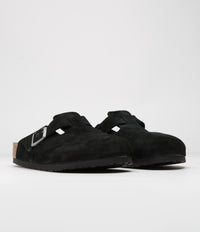 Birkenstock Boston Suede Sandals - Black / Black thumbnail