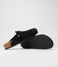 Birkenstock Boston Suede Sandals - Black / Black thumbnail