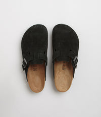 Birkenstock Boston Suede Sandals - Black / Black thumbnail