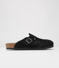 Birkenstock Boston Suede Sandals - Black / Black thumbnail