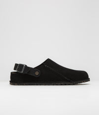 Birkenstock Lutry Narrow Premium Suede Sandals - Black thumbnail