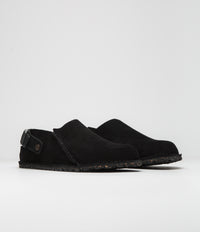 Birkenstock Lutry Narrow Premium Suede Sandals - Black thumbnail