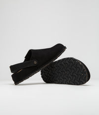 Birkenstock Lutry Narrow Premium Suede Sandals - Black thumbnail