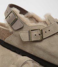 Birkenstock Tokio Shearling Sandals - Taupe thumbnail