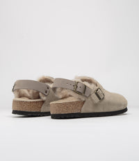 Birkenstock Tokio Shearling Sandals - Taupe thumbnail