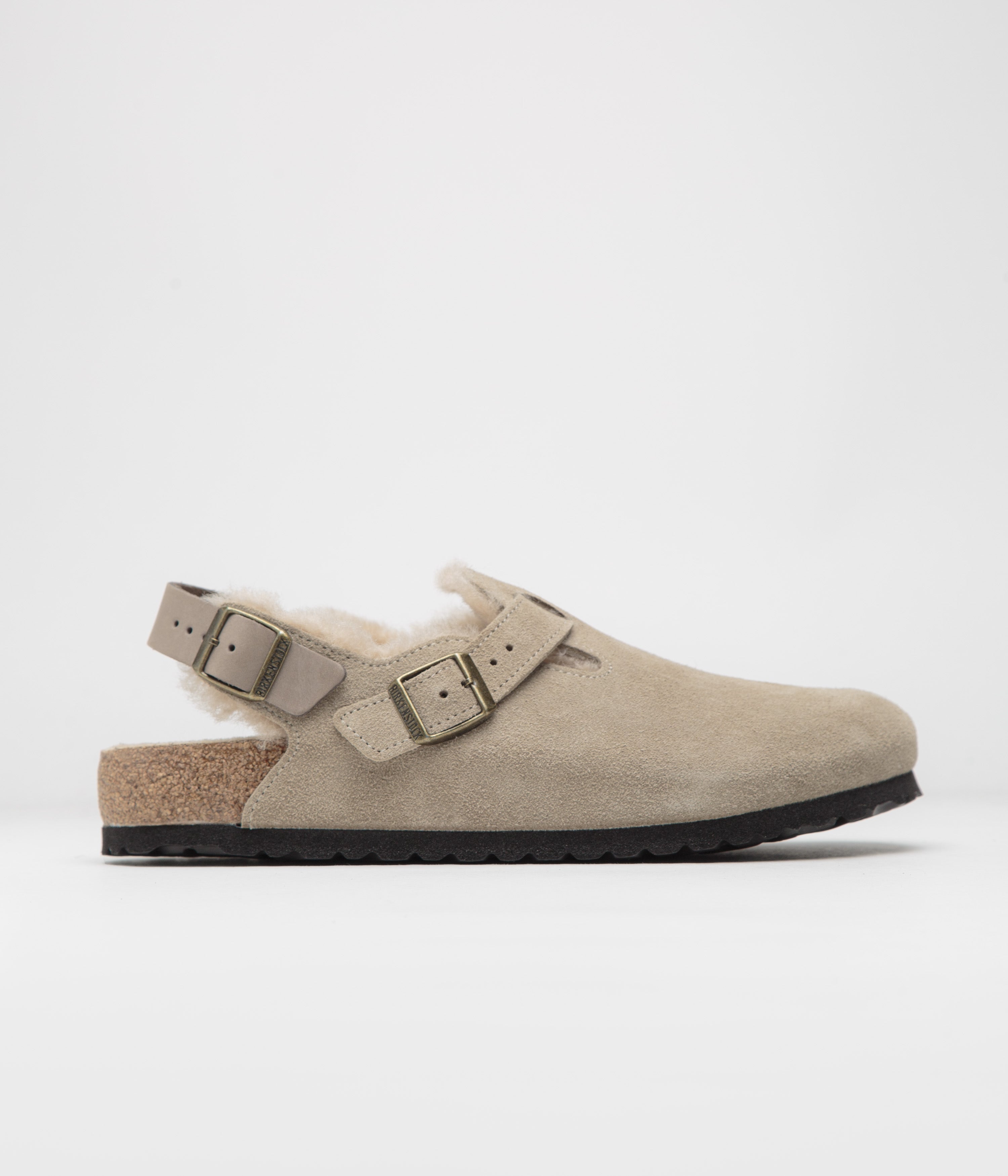 Birkenstock Tokio Shearling Sandals - Taupe | Always in Colour