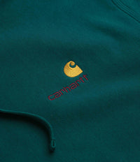 Carhartt American Script Hoodie - Malachite thumbnail