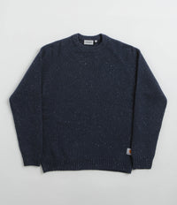 Carhartt Anglistic Crewneck Sweatshirt - Speckled Air Force Blue thumbnail