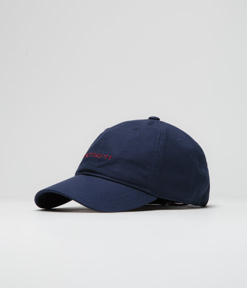 Carhartt Canvas Script Cap - Air Force Blue / Malbec