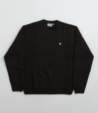 Carhartt Chane Crewneck Sweatshirt - Black / Gold thumbnail