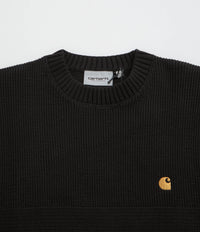 Carhartt Chane Crewneck Sweatshirt - Black / Gold thumbnail