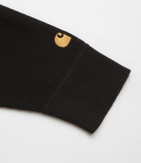 Carhartt Chase Crewneck Sweatshirt - Black / Gold thumbnail