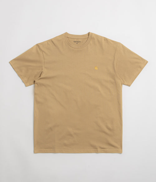 Carhartt Chase T-Shirt - Dusty Hamilton Brown / Gold