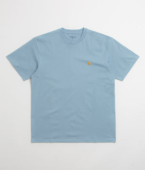 Carhartt Chase T-Shirt - Frosted Blue / Gold