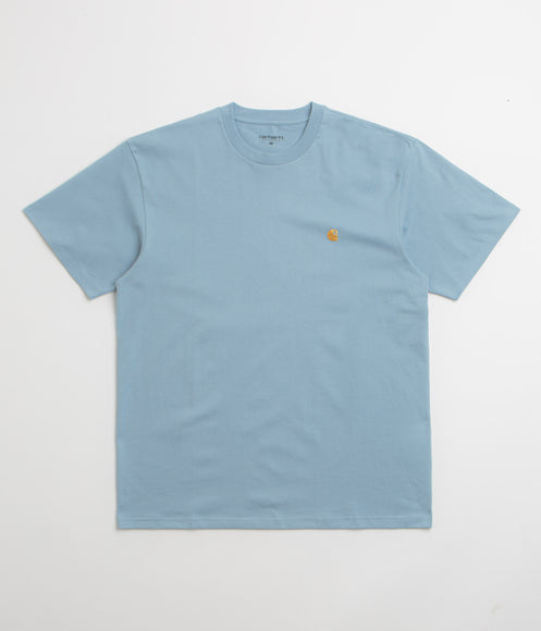 Carhartt Chase T-Shirt - Frosted Blue / Gold