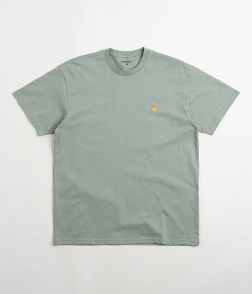 Carhartt Chase T-Shirt - Glassy Teal / Gold