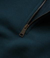 Carhartt Chase Zip Neck Sweatshirt - Duck Blue / Gold thumbnail