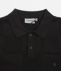 Carhartt Checker Polo Shirt - Black thumbnail