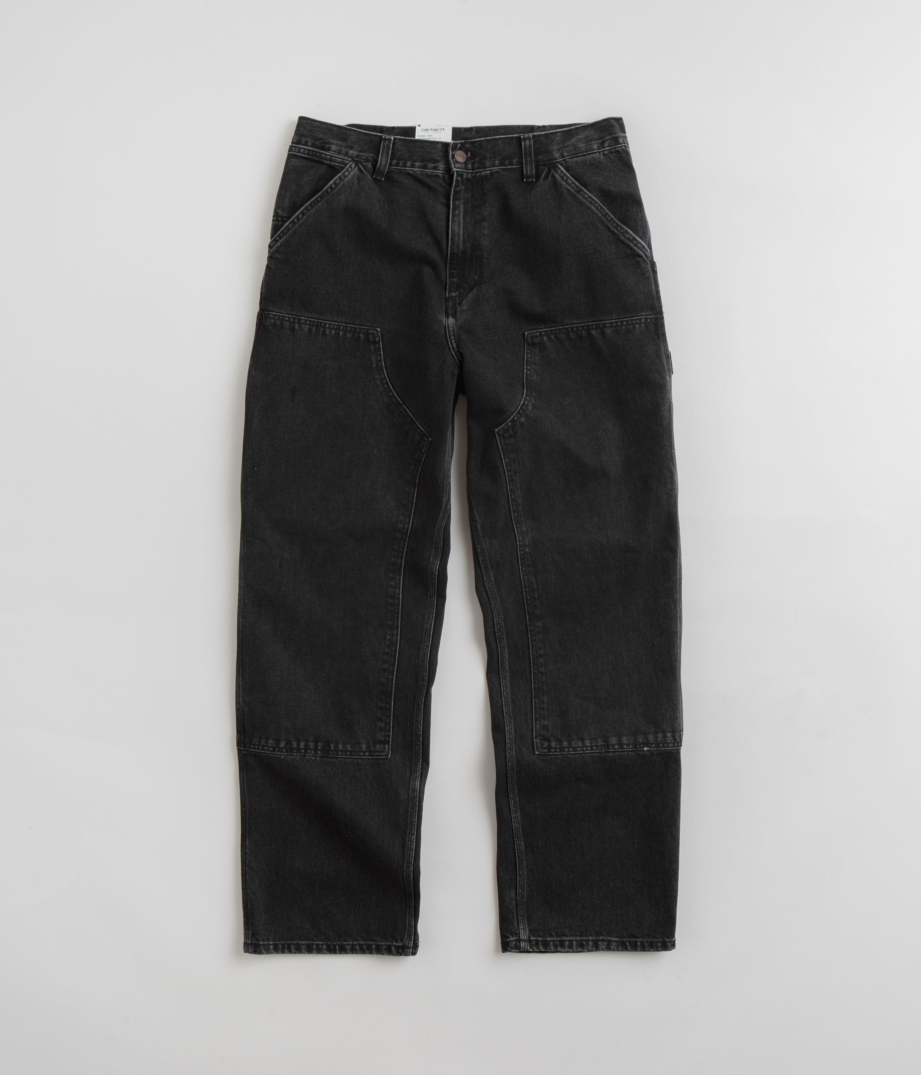 Carhartt Denim Double Knee Pants - Black Stone Washed Carhartt Denim Double Knee Pants - Black Stone Washed