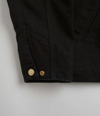 Carhartt Detroit Jacket - Black / Black / Rinsed thumbnail