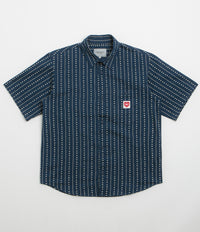 Carhartt Drewe Short Sleeve Shirt - Heart C Pinstripe / Ink / Natural thumbnail