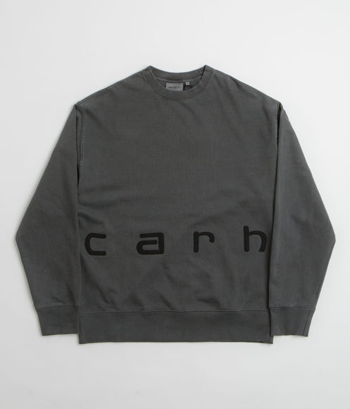 Carhartt Felt Script Crewneck Sweatshirt - Black / Black