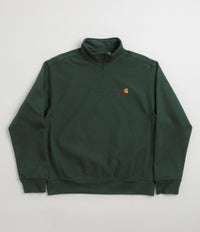 Carhartt Half Zip American Script Sweatshirt - Conifer thumbnail