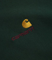 Carhartt Half Zip American Script Sweatshirt - Conifer thumbnail