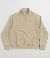 Carhartt Half Zip American Script Sweatshirt - Fleur De Sel thumbnail