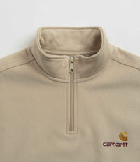 Carhartt Half Zip American Script Sweatshirt - Fleur De Sel thumbnail