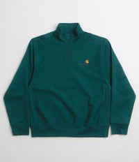 Carhartt Half Zip American Script Sweatshirt - Malachite thumbnail