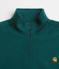 Carhartt Half Zip American Script Sweatshirt - Malachite thumbnail