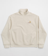 Carhartt Half Zip American Script Sweatshirt - Moonbeam thumbnail